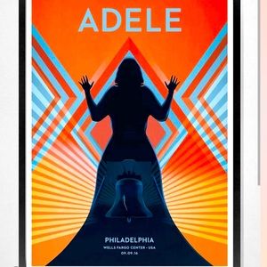 ISO Adele 2016 Tour Poster, Philadelphia, 09/09/16
